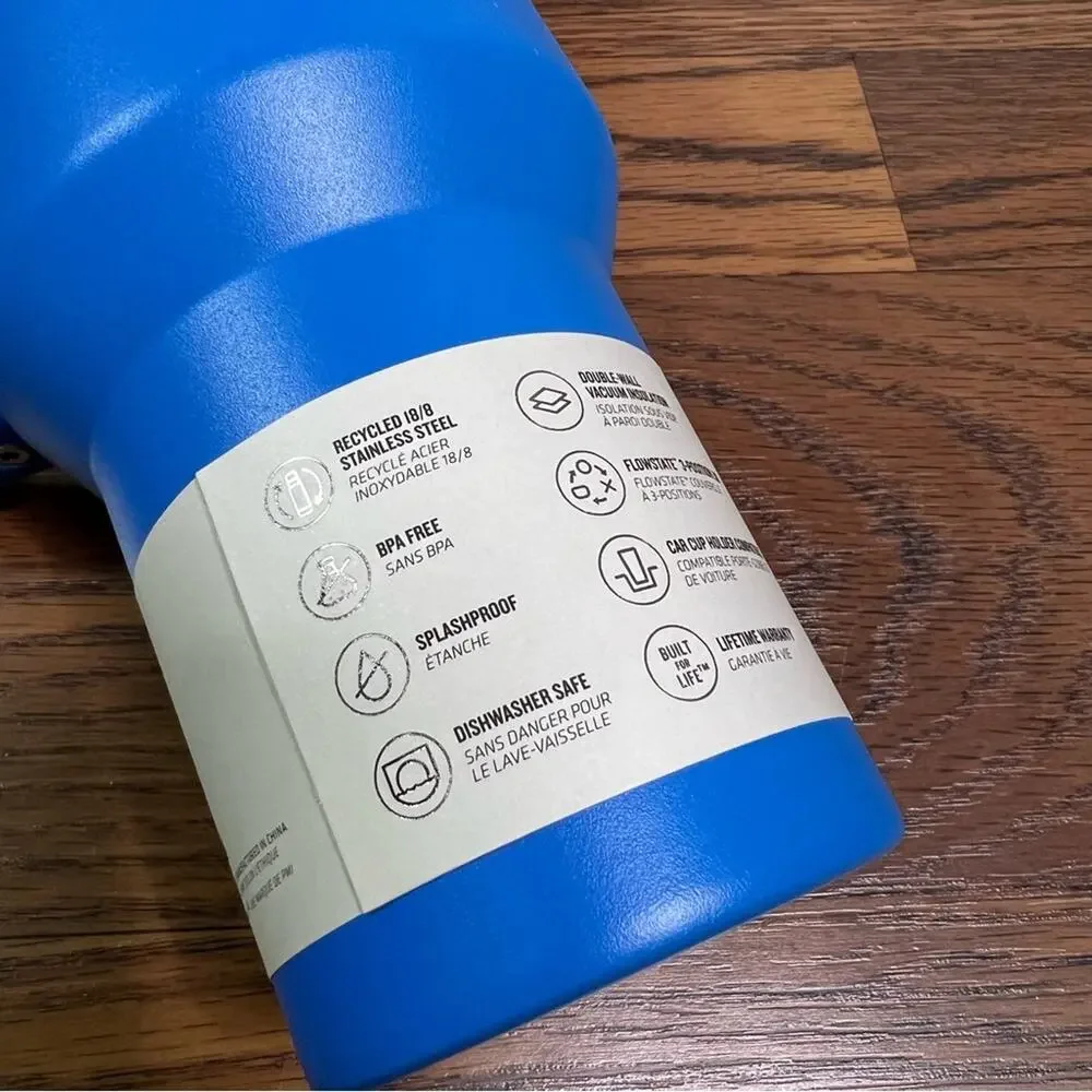 40 oz Stanley The Flowstate Quencher H2.0 Tumbler in Blue on Blue